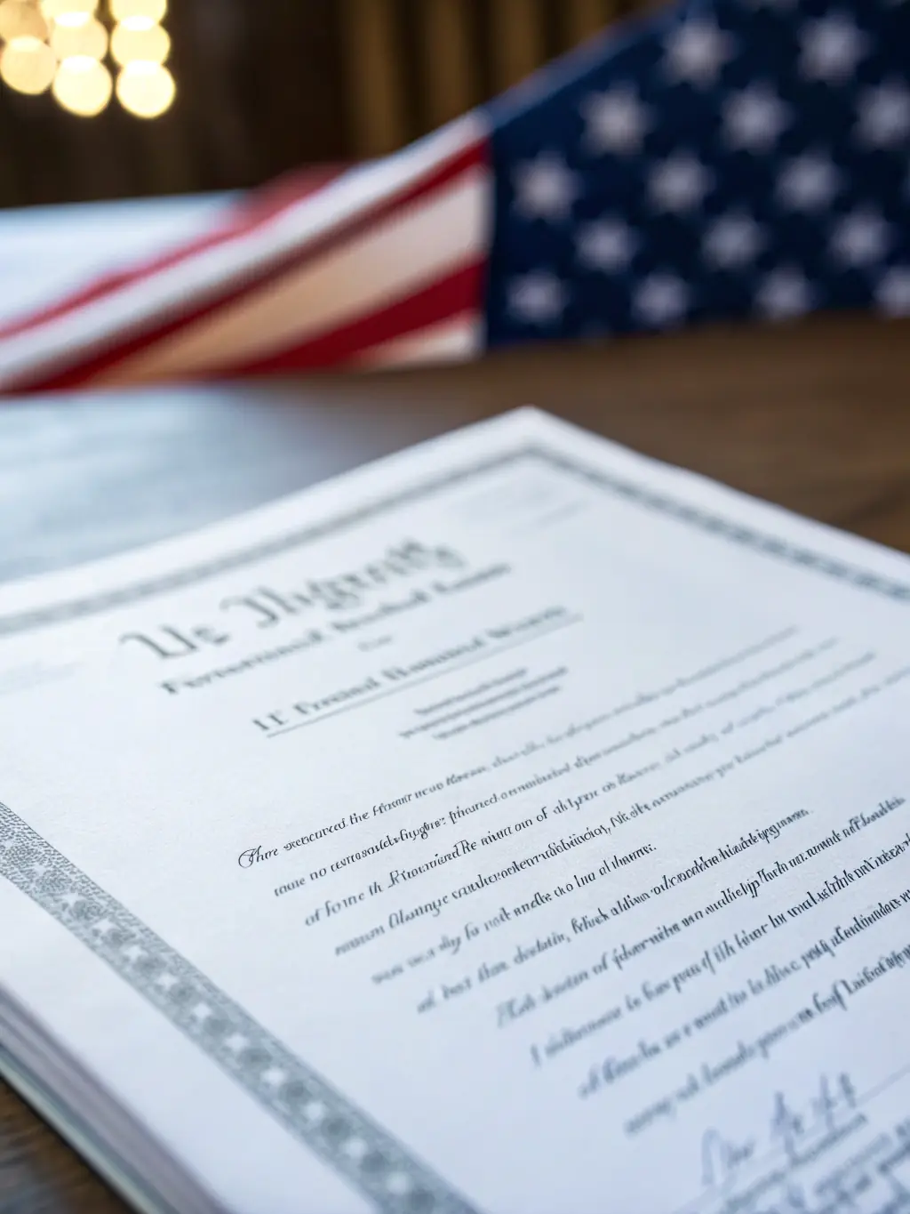 An official-looking document with the UK flag subtly incorporated, representing nationality and compliance forms.